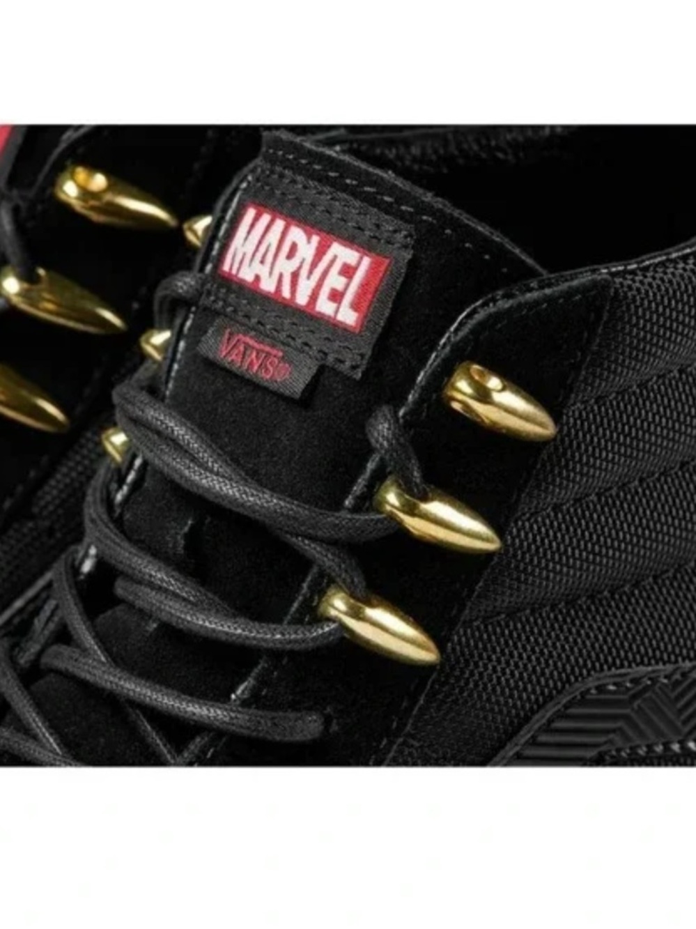Vans Marvel x SK8-HI Sneaker 'Black Panther’ All Black Colorway Size 11 - Picture 3 of 16
